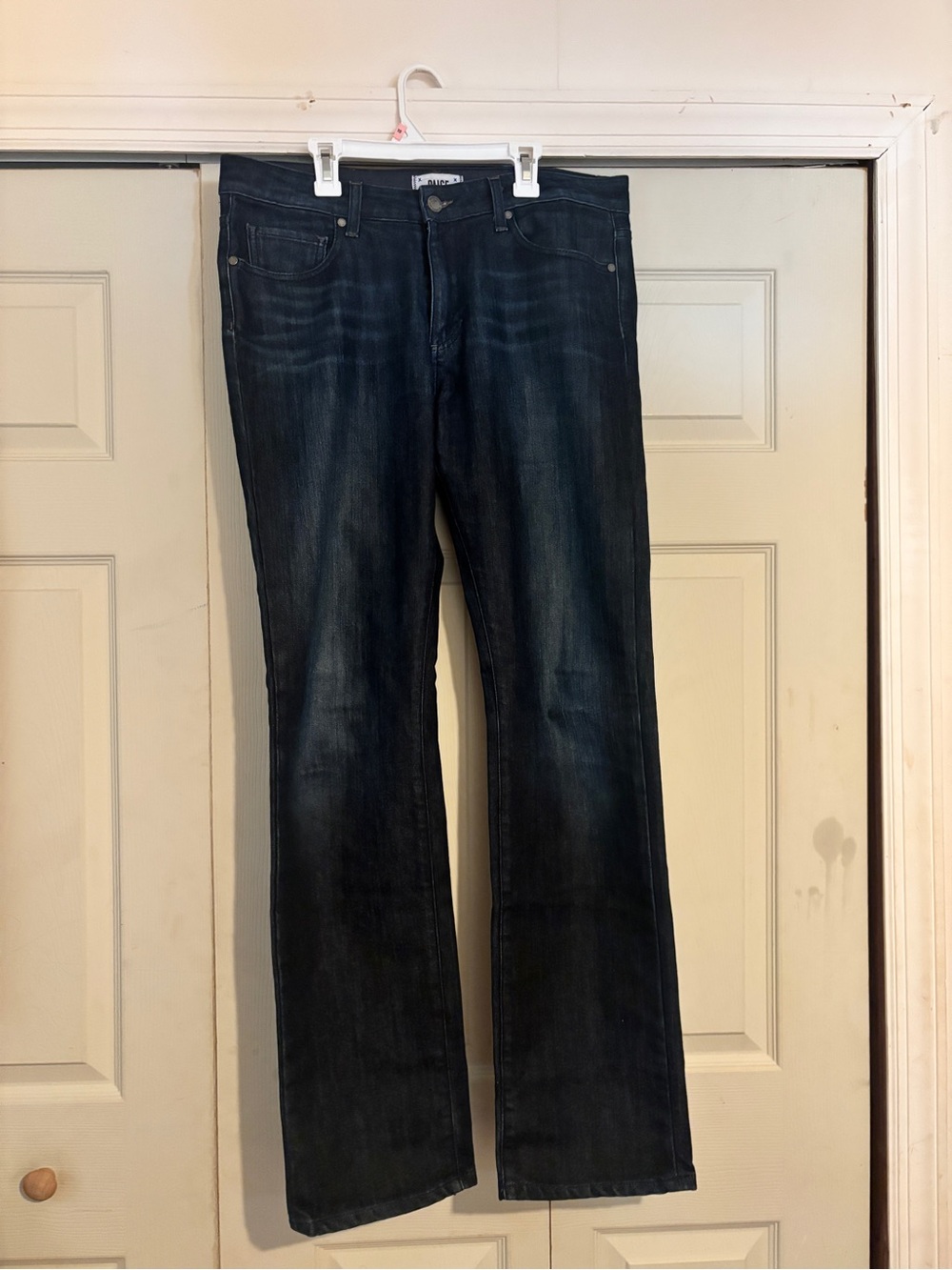 PAIGE Men's Dark Wash Bootcut Jeans - Faded Indigo